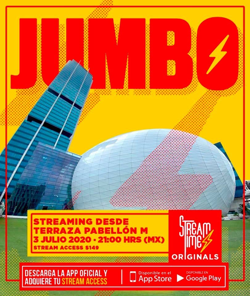 Jumbo ofrecerá un concierto en streaming para que lo disfrutes desde casa