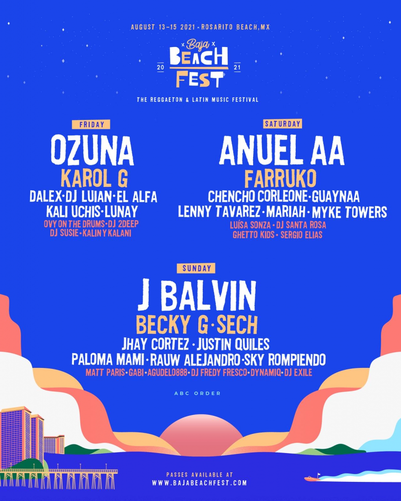 Baja Beach Fest el festival de reggaeton y música latina ya tiene fecha